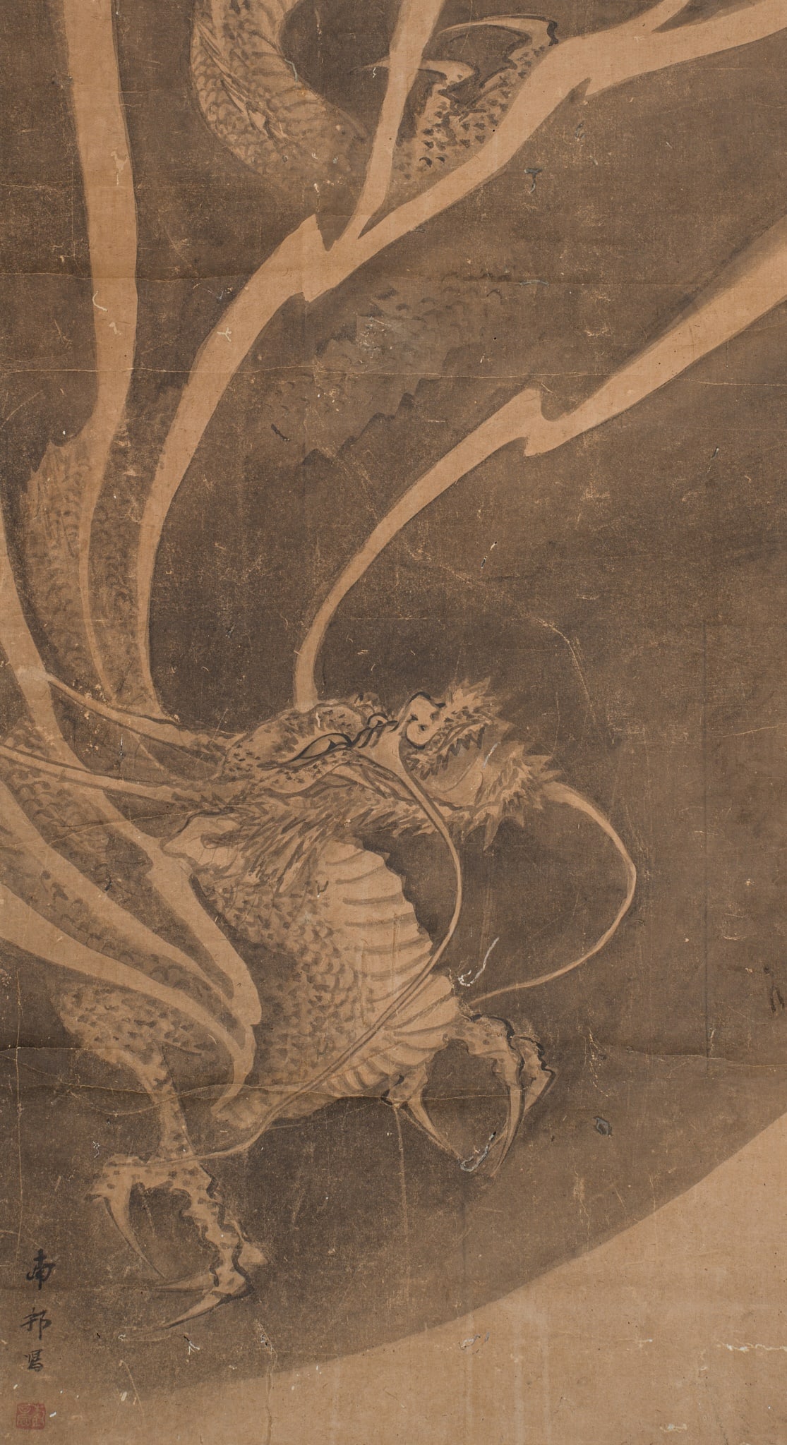 DRAGON SHROUDED IN DARK MIST', BY NANHO, EDO PERIOD (1 of 7)