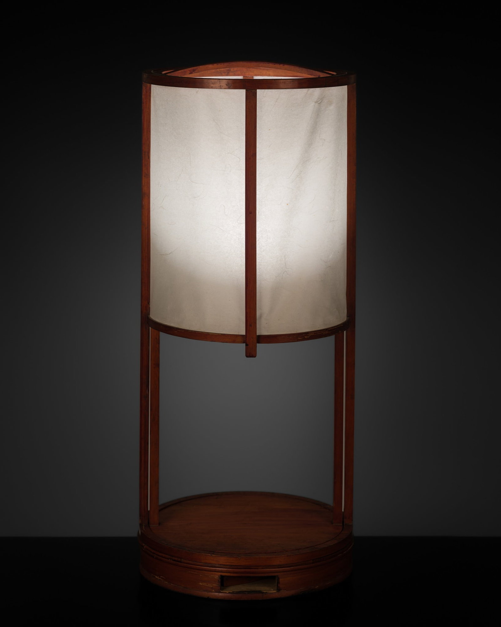 A WOOD ENSHU ANDON, LANTERN, CIRCA 19TH-20TH CENTURY: A WOOD ENSHU ANDON, LANTERN, CIRCA 19TH-20TH CENTURY This lot is from a single owner collection and is therefore offered without reserve The Jorgen Ruben Gallery Ledger, entry from 2005: “No. 34