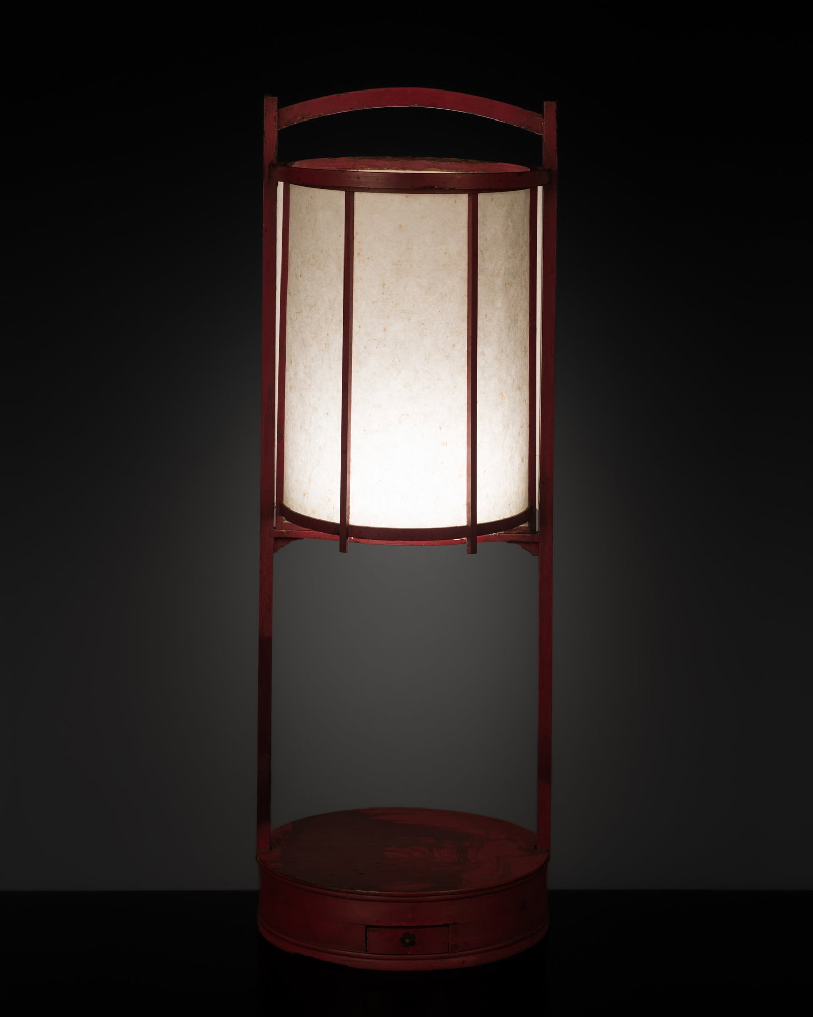 A WOOD ENSHU ANDON, LANTERN, CIRCA 19TH-20TH CENTURY: A WOOD ENSHU ANDON, LANTERN, CIRCA 19TH-20TH CENTURY This lot is from a single owner collection and is therefore offered without reserve The Jorgen Ruben Gallery Ledger, entry from 2005: “No. 34