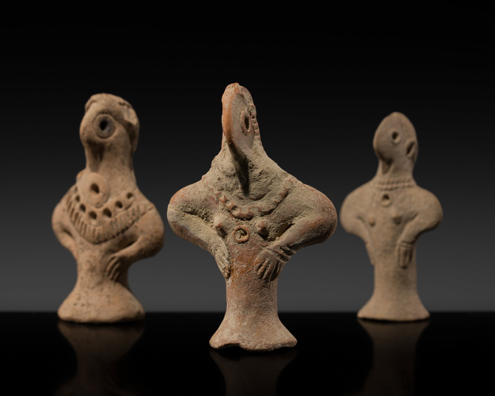 A GROUP OF THREE PRE-HARAPPAN TERRACOTTA FIGURES, BALOCHISTAN, 4TH-3RD MILLENNIUM BC (1 of 12)