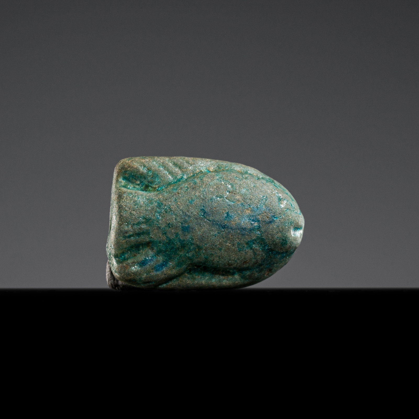 A TURQUOISE GLAZED STEATITE FISH AMULET, NEW KINGDOM, DYNASTY XVIII-XIX (1 of 13)