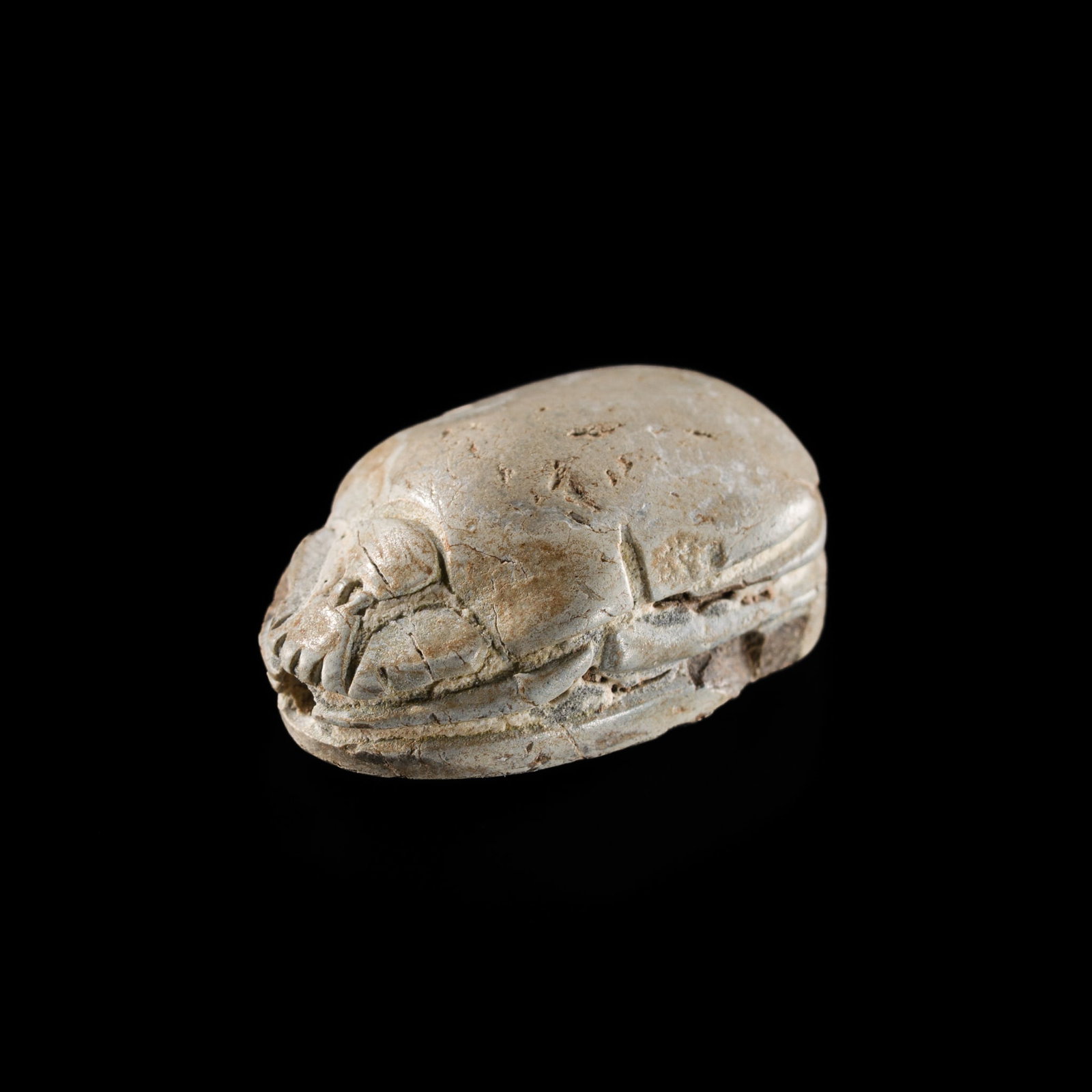 A STEATITE SCARAB FOR SOBEK, LATE PERIOD (1 of 12)