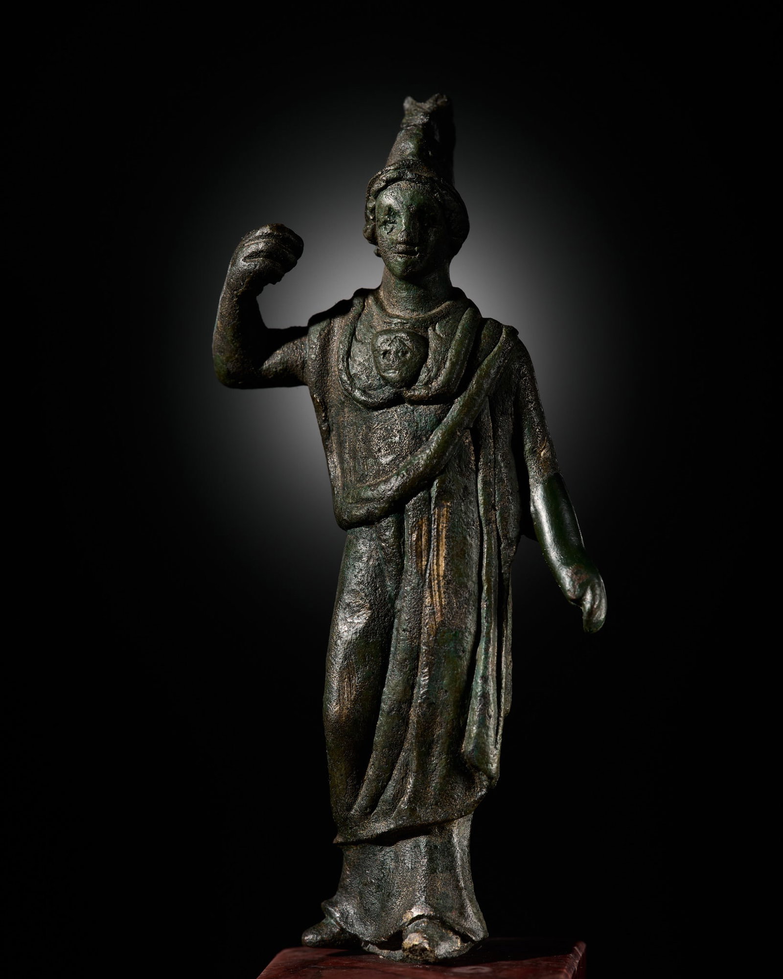 A ROMAN BRONZE FIGURE OF MINERVA, CIRCA 1ST-2ND CENTURY AD (1 of 15)