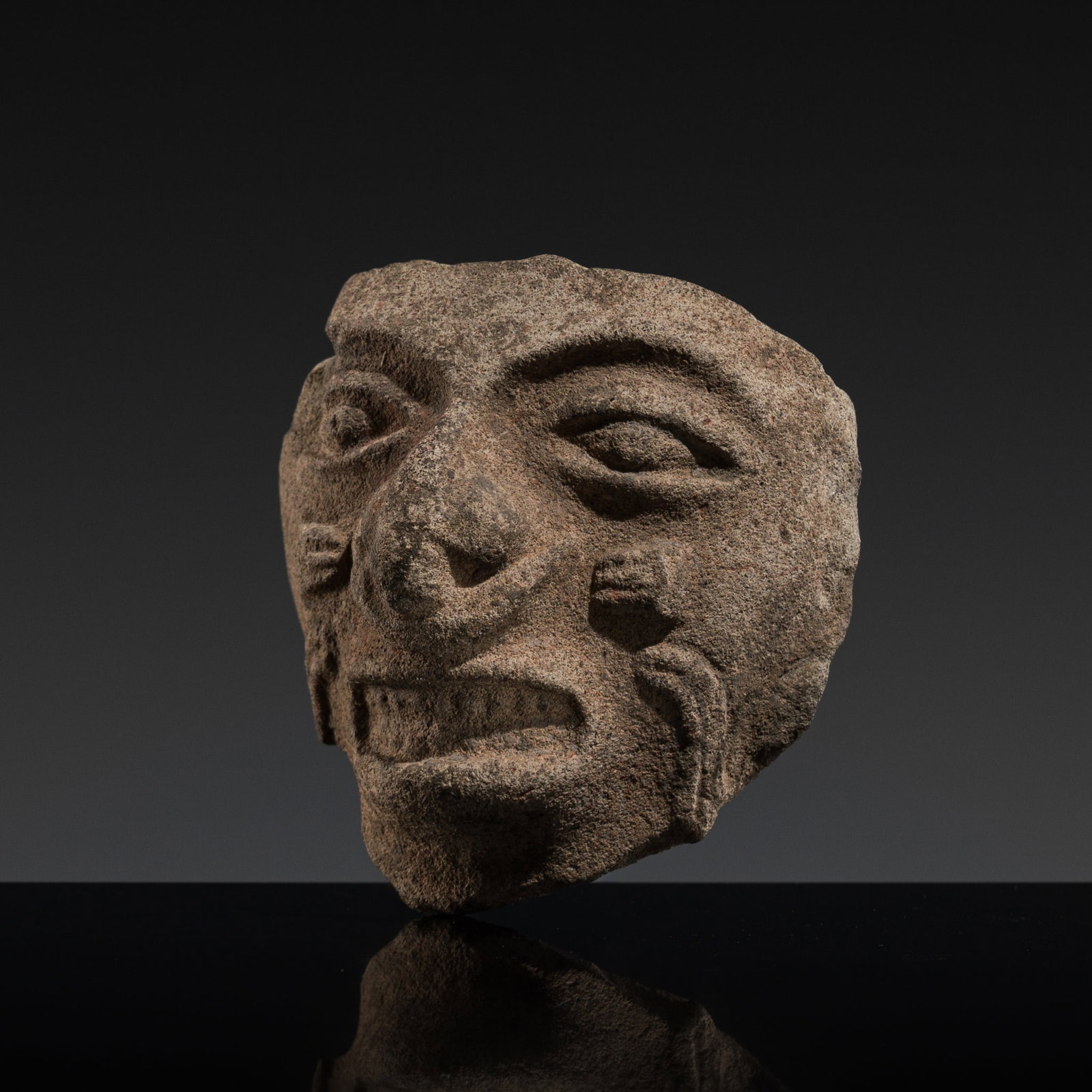 A MAYAN TERRACOTTA HEAD OF A DEITY, LATE CLASSIC, CIRCA 8TH CENTURY (1 of 13)
