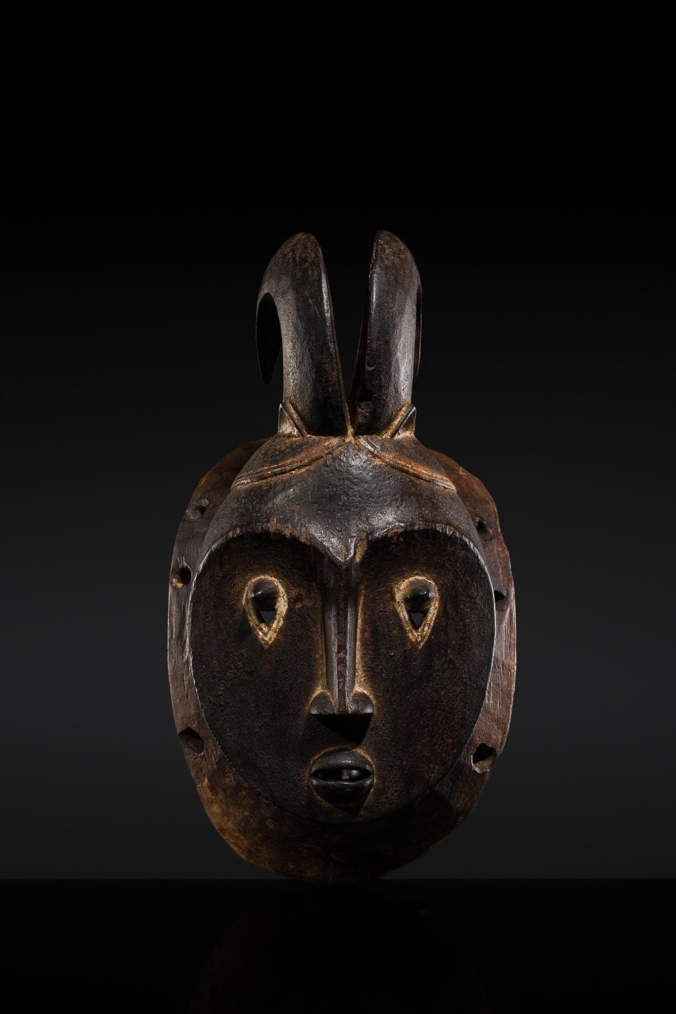 A BAULE WOOD MASK FOR THE GOLI MASQUERADE, KPWAN KPLE, FIRST HALF OF 20TH CENTURY - 2