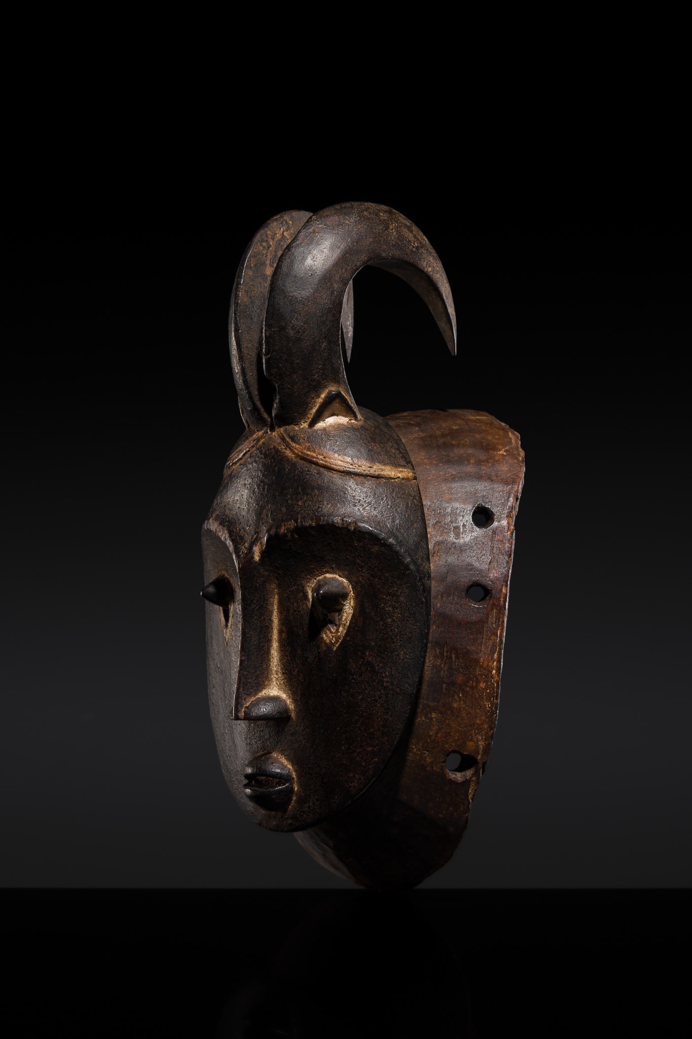 A BAULE WOOD MASK FOR THE GOLI MASQUERADE, KPWAN KPLE, FIRST HALF OF 20TH CENTURY - 6