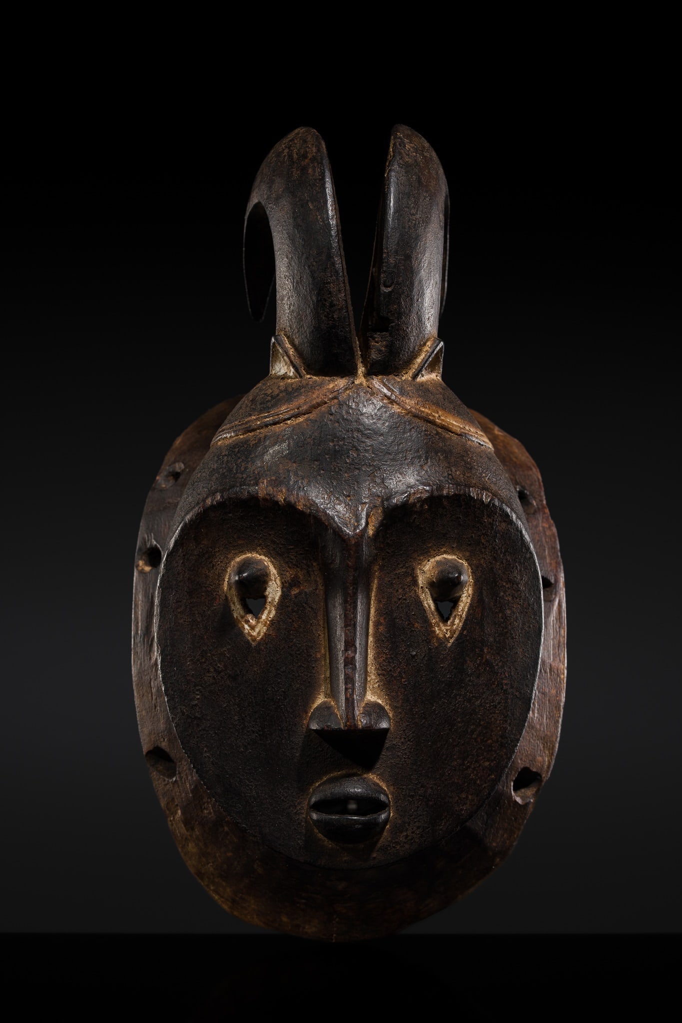 A BAULE WOOD MASK FOR THE GOLI MASQUERADE, KPWAN KPLE, FIRST HALF OF 20TH CENTURY - 7