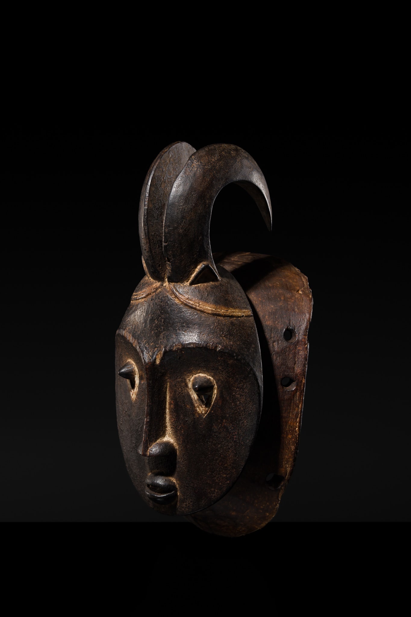 A BAULE WOOD MASK FOR THE GOLI MASQUERADE, KPWAN KPLE, FIRST HALF OF 20TH CENTURY - 8