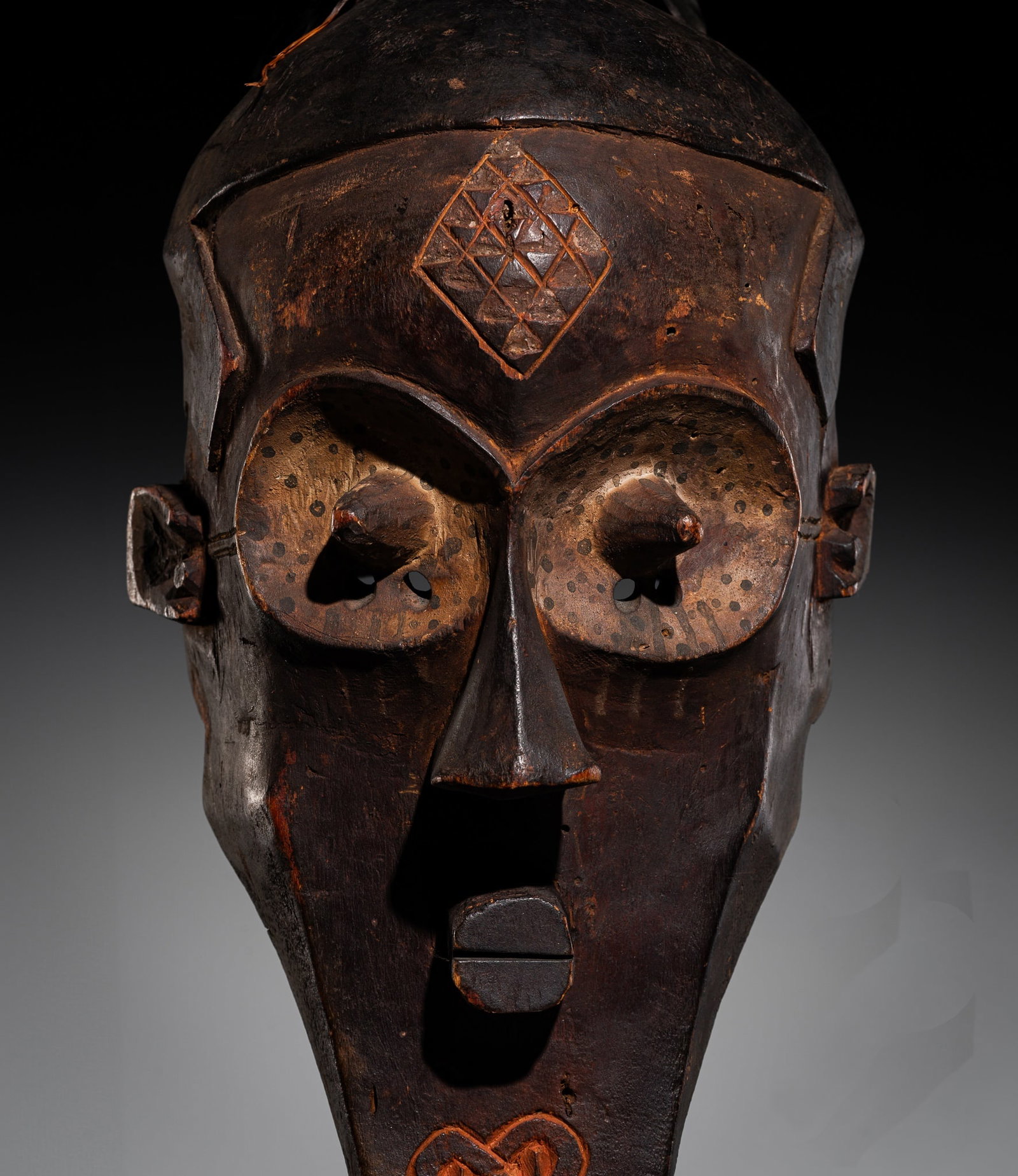 A KETE WOOD RITUAL MASK, KABONGO, EARLY TO MID-20TH CENTURY (1 of 17)