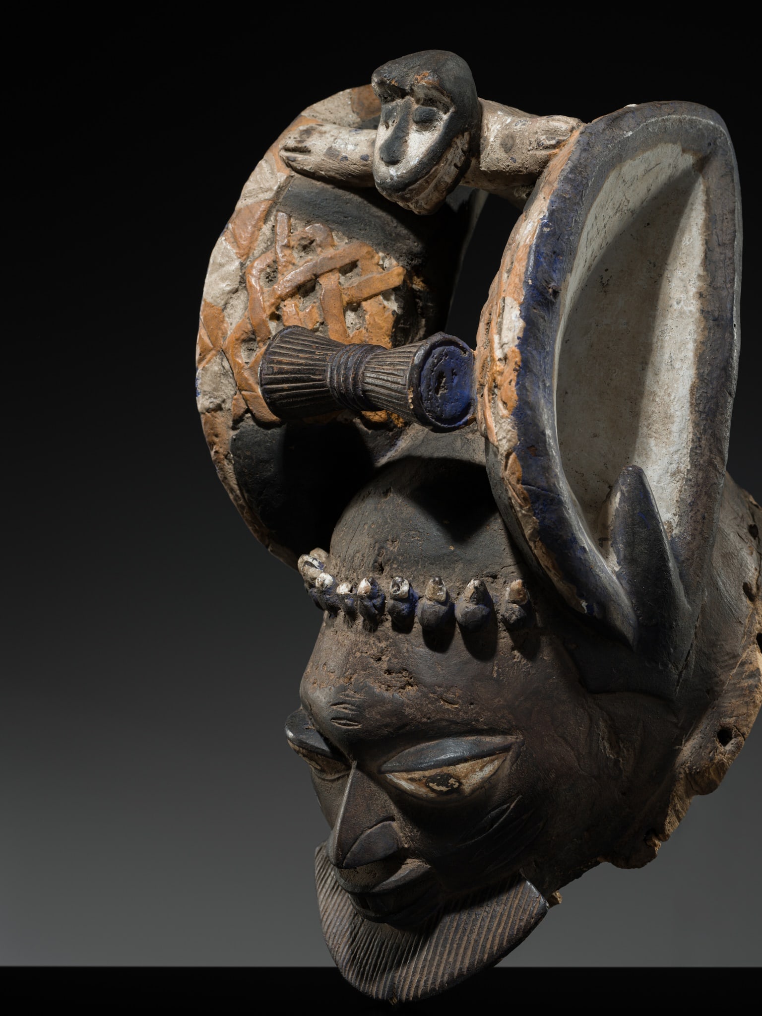 A YORUBA POLYCHROME WOOD MASK FOR THE GELEDE MASQUERADE, 19TH-20TH CENTURY (1 of 20)