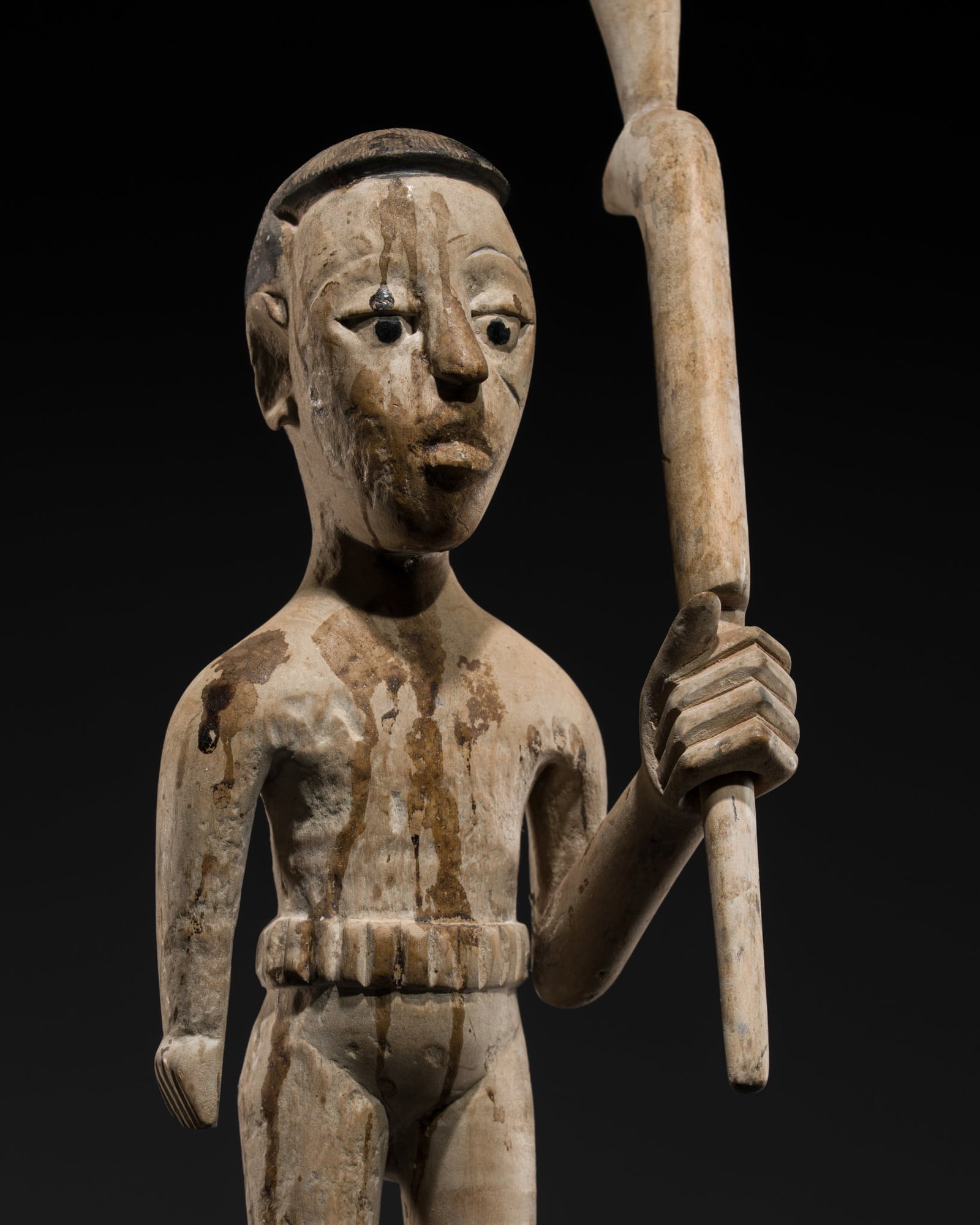 A PAINTED WOOD VOODOO FIGURE BY AGBAGLI KOSSI (1935-1991) (1 of 14)