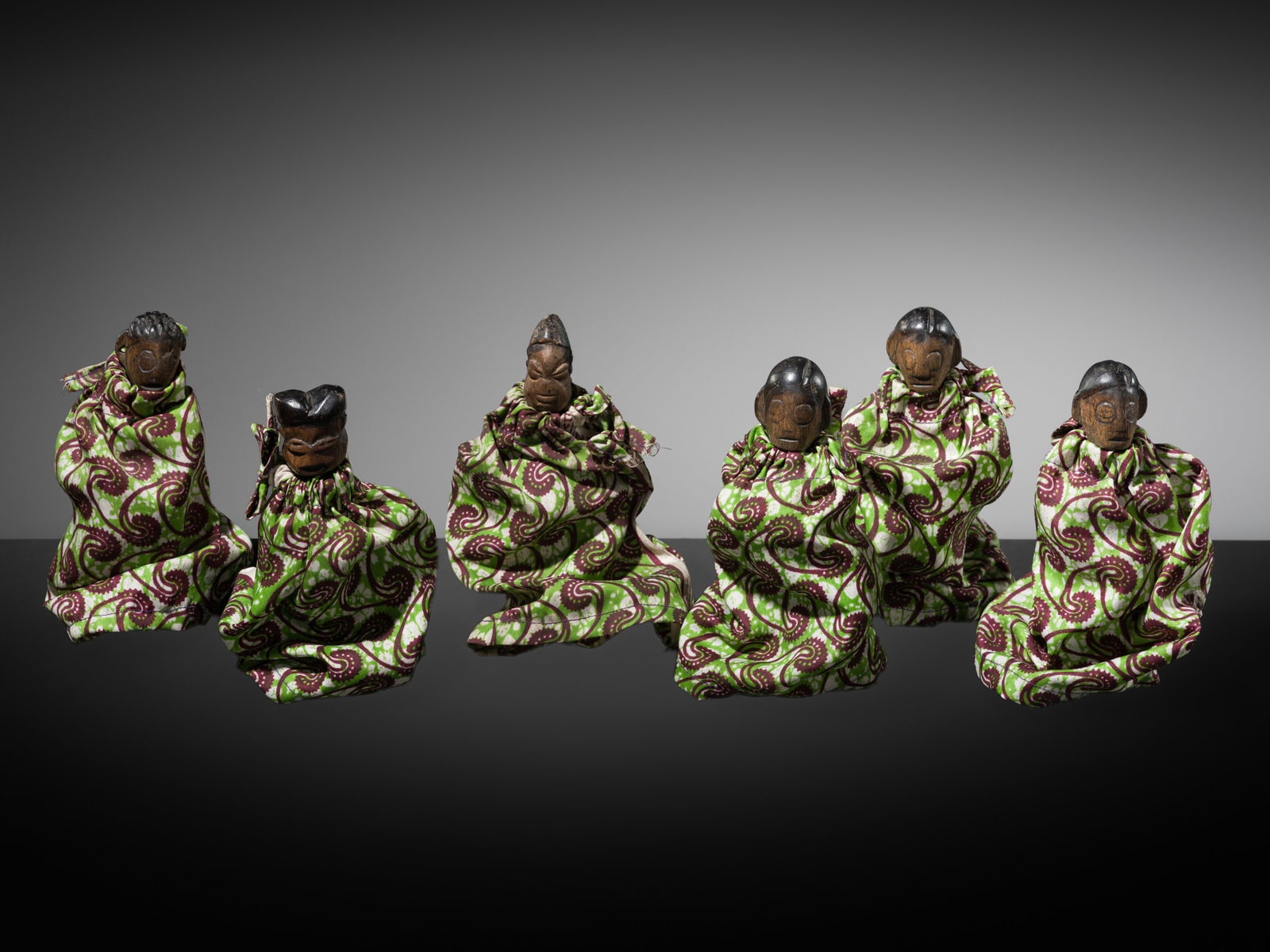 A SET OF SIX FON WOOD VOODOO FIGURES, BOCIO, 20TH CENTURY (1 of 11)