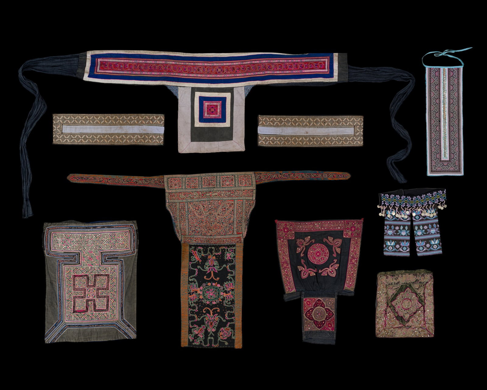 A GROUP OF NINE TEXTILES, MIAO CULTURE (1 of 20)