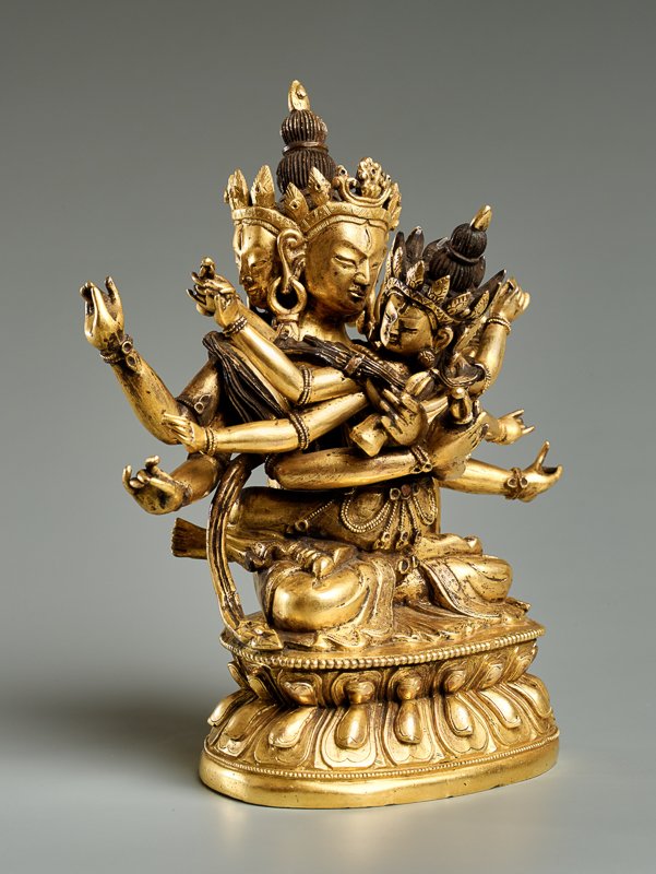 THREE-HEADED  GUHYASAMAJA  IN UNION WITH  PRAJNA (1 of 10)