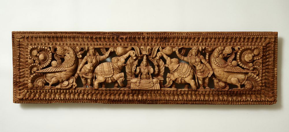 GODDESS  LAKSHMI  WITH ELEPHANTS AND MYTHICAL CREATURES (1 of 4)