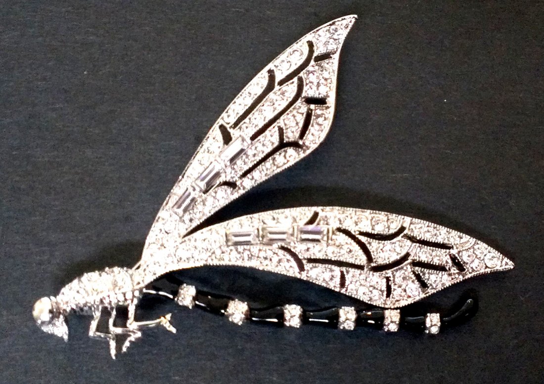 Kenneth Jay Lane Silver Tone Dragonfly Pin: Kenneth Jay Lane Silver Tone Dragonfly Pin