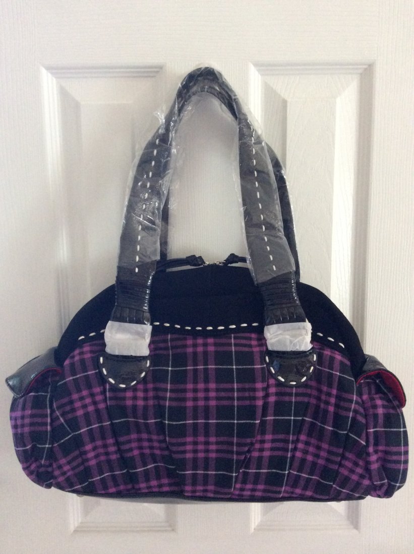 Lou Lou De La Falaise Handbag: STORE LIQUIDATION CLOSEOUT!!! Lou Lou De La Falaise Hand Bag Color Lilac and Black New With Tags