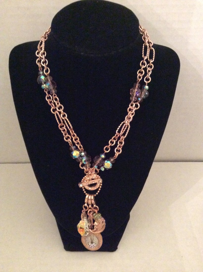 Kirks Folly 17" Gold Tone Necklace with Heart Wing: Kirks Folly 17" Gold Tone Necklace with Heart Wing Locket