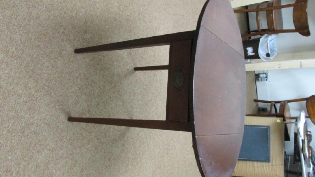 1930s Mahogany Drop Leaf End Table (1 of 4)