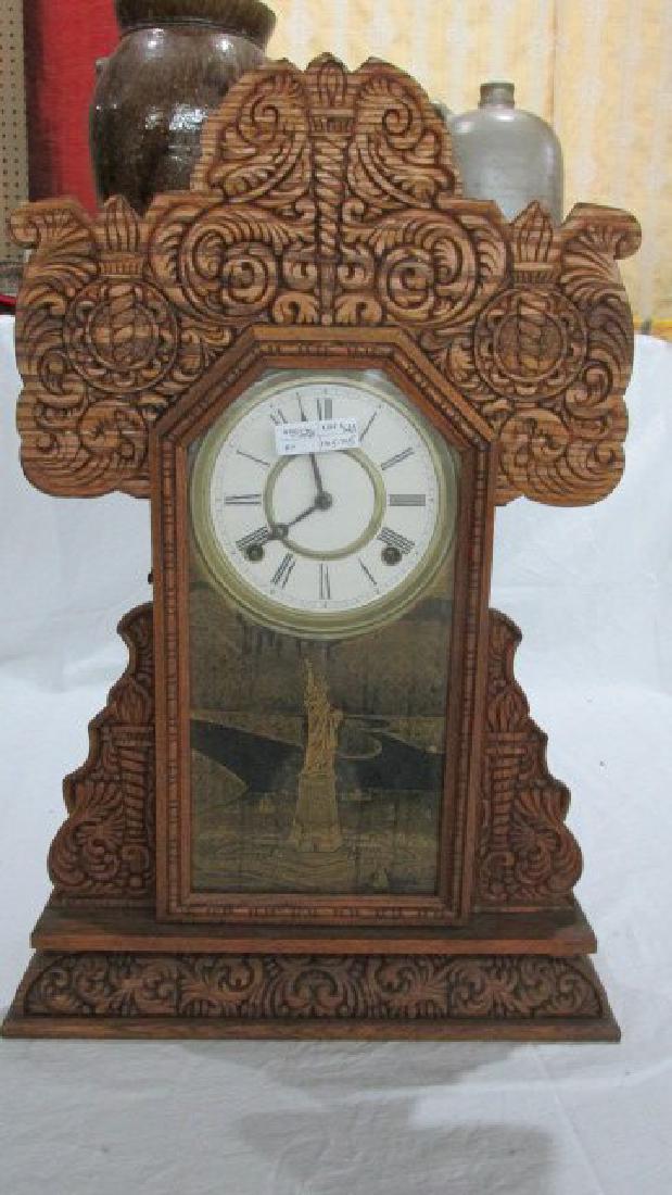 Ingraham Oak Kitchen Clock (1 of 5)