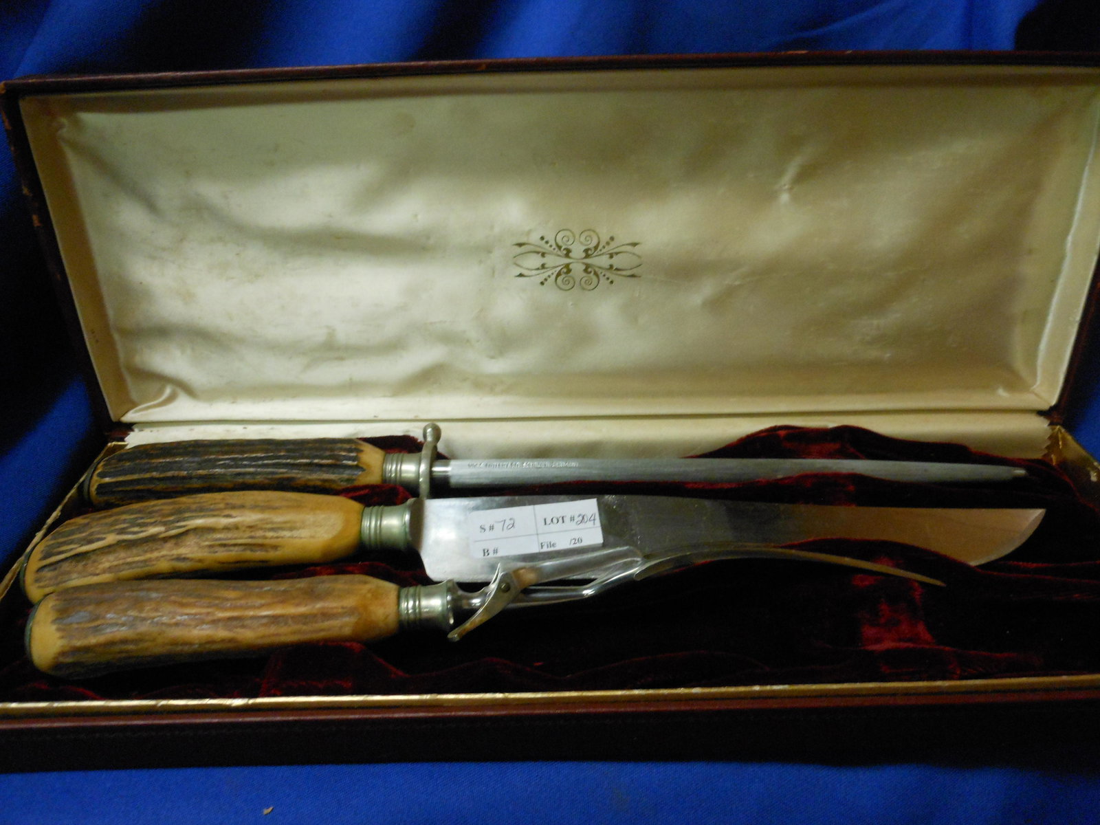 Voss Stag Handle Carving Set (1 of 1)