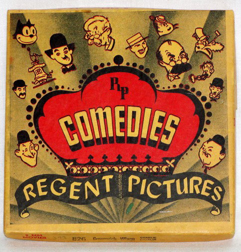 Regent 8MM Greenwich Village Charlie Chaplin: Original box from Regent Pictures, 8MM showing Charlie Chaplin in Greenwich Village.