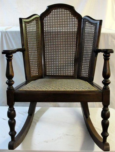 Antique wingback on sale rocking chair