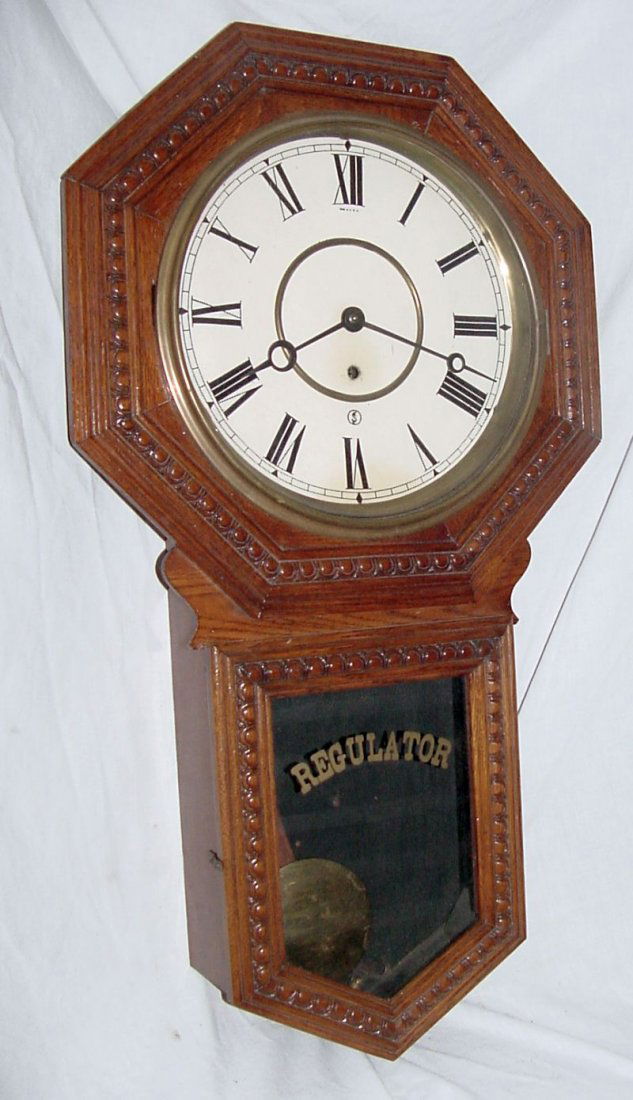 Oak Sessions Regulator Wall Clock Jul 20, 2013 John Coker, Ltd. in TN