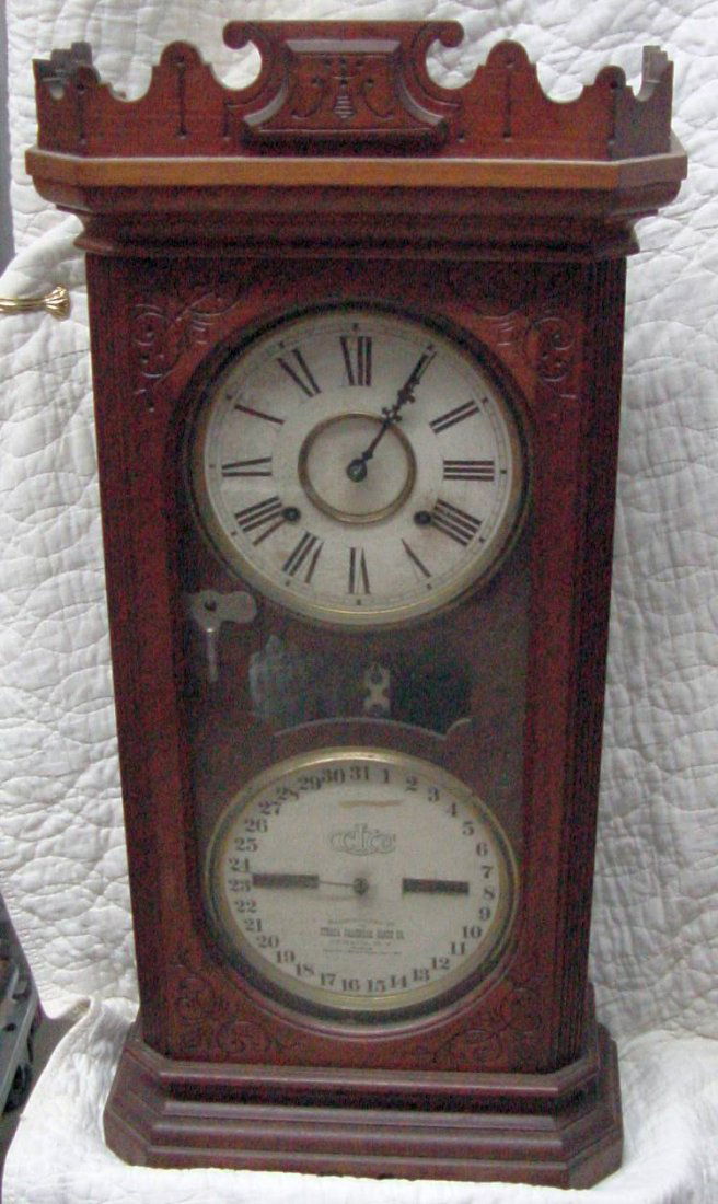 Ithaca Calendar Clock 1866 Walnut
