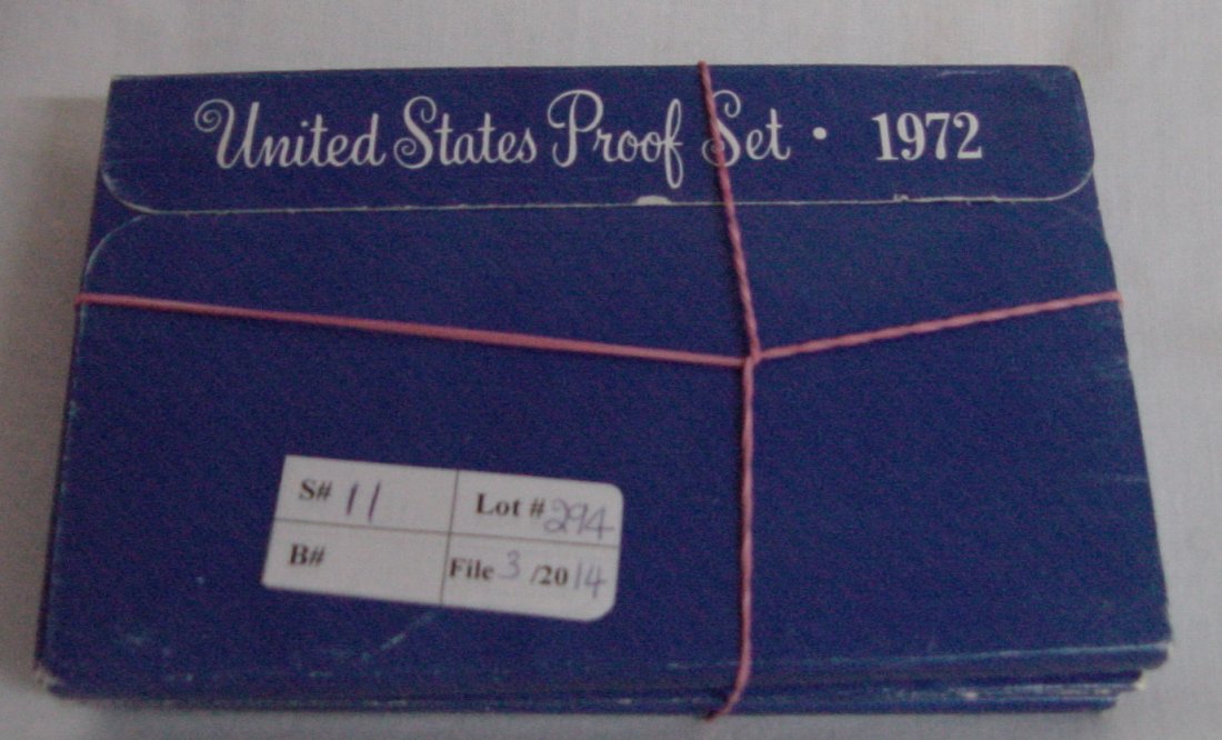 1972 Proof Sets: 3 Proof sets from 1972, all still in their original packages.