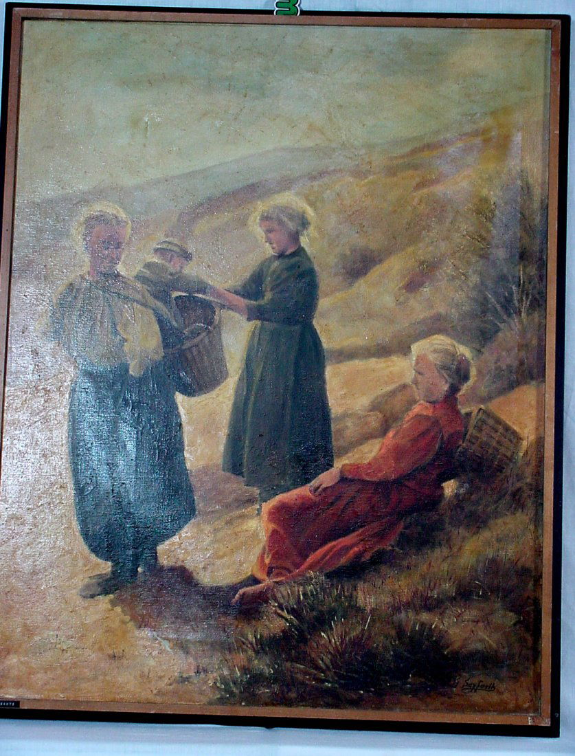 G. Seyferth, Peasants, Oil Painting