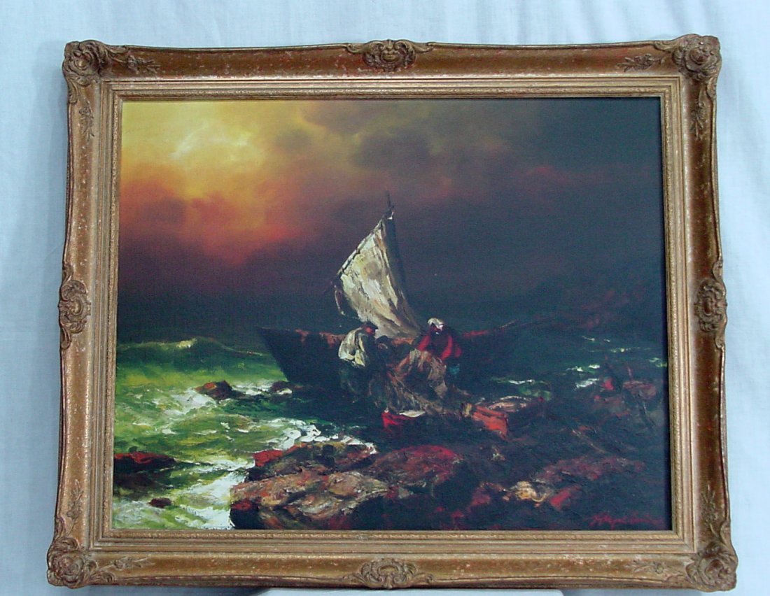 Arthur Upelnieks, Russian  0/C Fisherman w/Nets (1 of 5)