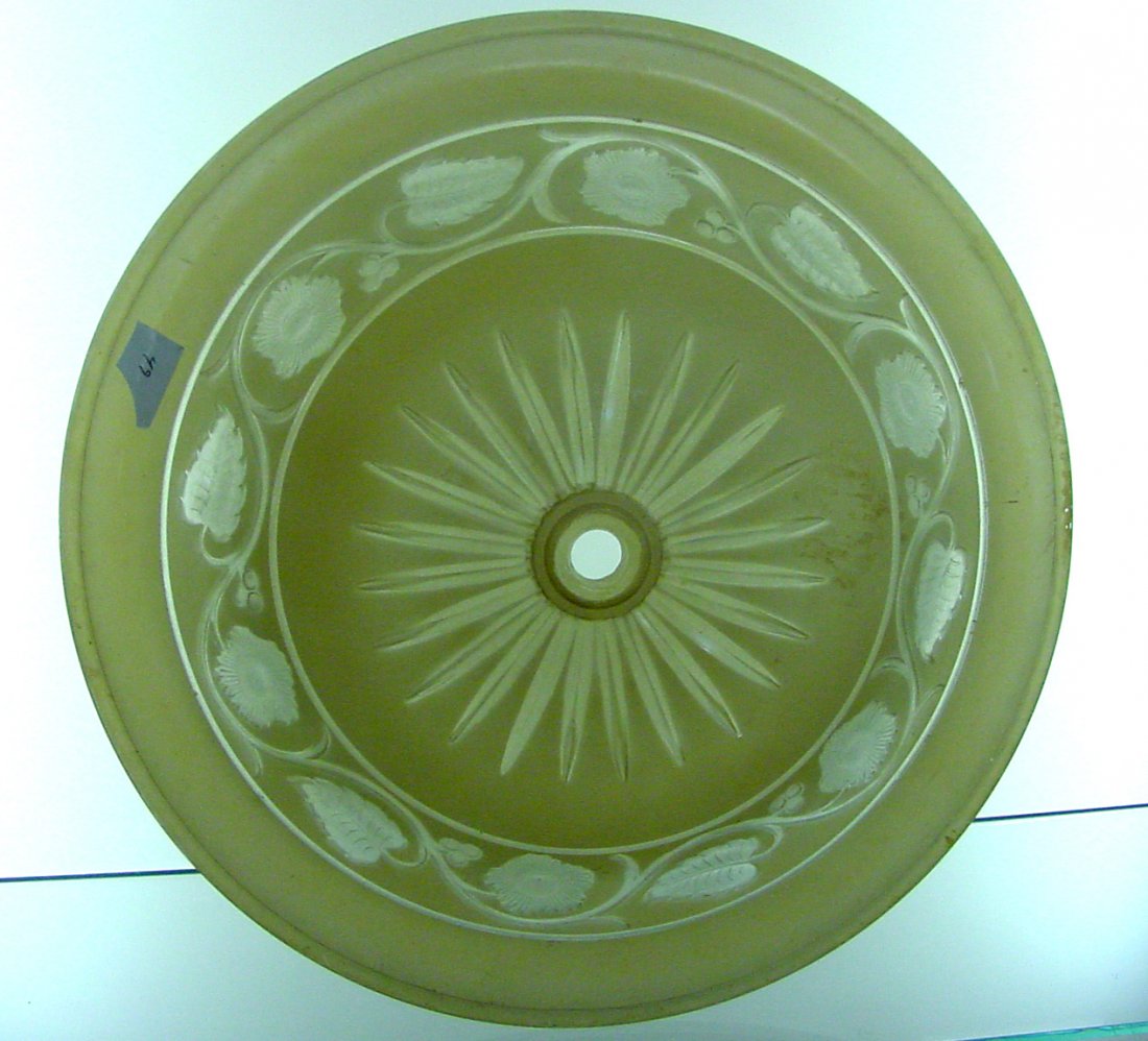 Ceiling Shade Beige Painted Glass (1 of 1)