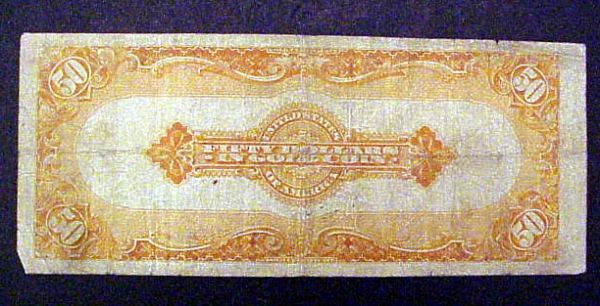 1922 US $50 Gold Certificate - 3