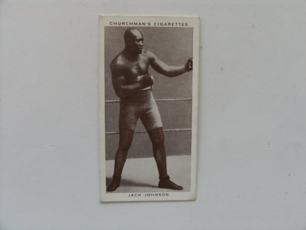 Jack Johnson Boxer Tobacco Card c. 1930 Mint: Churchman's Cigarettes. From the Boxing Personalities Series Great Card of This Legendary Boxer