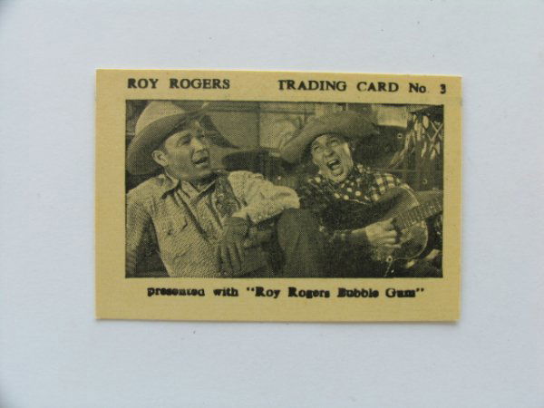 Roy Rogers Times Confectionary Co. Trading Card: #3 c. 1950 Mint Condition. Razor Sharp Example Originally Came in a Pack of "Roy Rogers Bubble Gum"