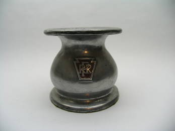 2376: PRR Cast Spittoon/Embossed Keystone PRR