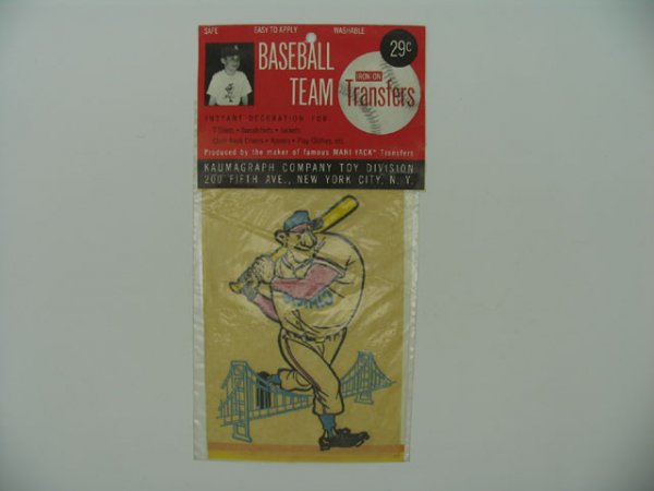 San Fran Giants Baseball Team Iron-On Transfer