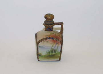 1288: Heavily Decorated Nippon Decanter, 8"