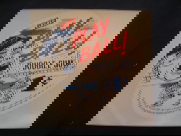 LEAF Play Ball Bubble Gum Machine 1 Cent Decal: c. 1940's