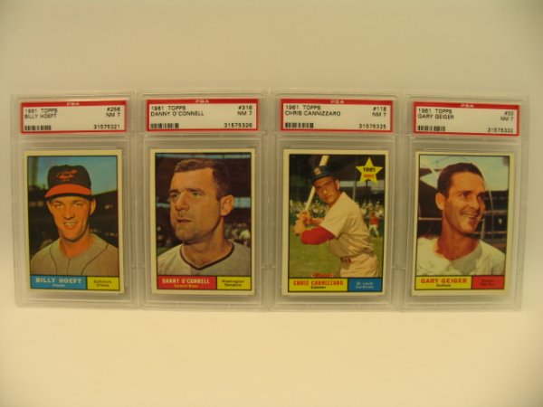 1961 Topps Graded Baseball Cards PSA 7