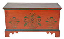 257: Joel Palmer Paint Decorated Blanket Chest
