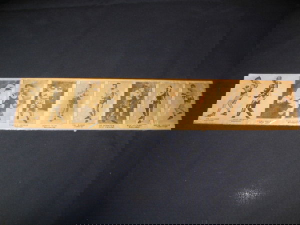 Vintage Uncut Strip of Boxing Cards c. 1910: Vintage Uncut Strip of Boxing Cards c. 1910 Featuring Jack Johnson & Young Corbett. Great Condition