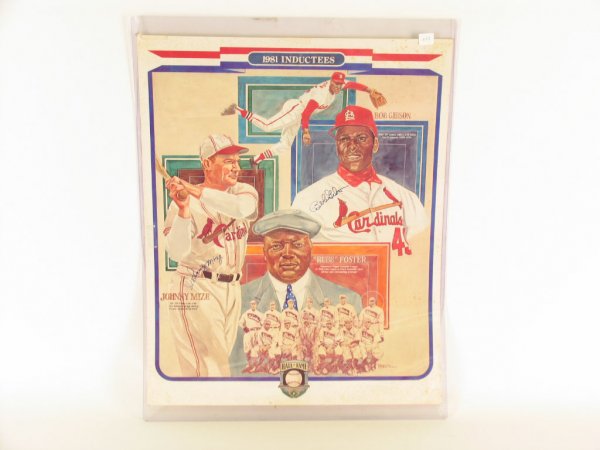 Mize & Gibson Signed HOF Induction Poster