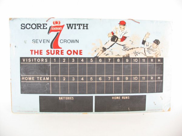 Seagram's Seven Whiskey Display Score Board