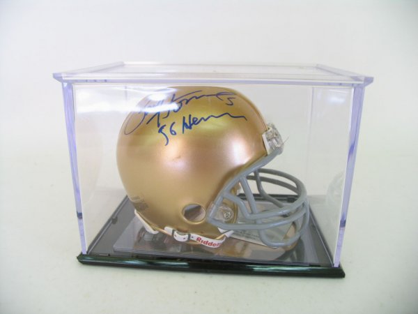 Paul Hornung Signed Notre Dame Miniature Helmet: with COA, Signed by the Hall of Famer at the Chantilly, Virginia Sports Card Show on March 17, 2007 Complete with a COA from Creative Sports Enterprises & a Color Picture of Hornung Signing this Helme