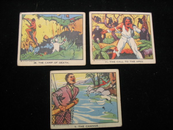 (3) Tarzan Trading Cards, 1930's