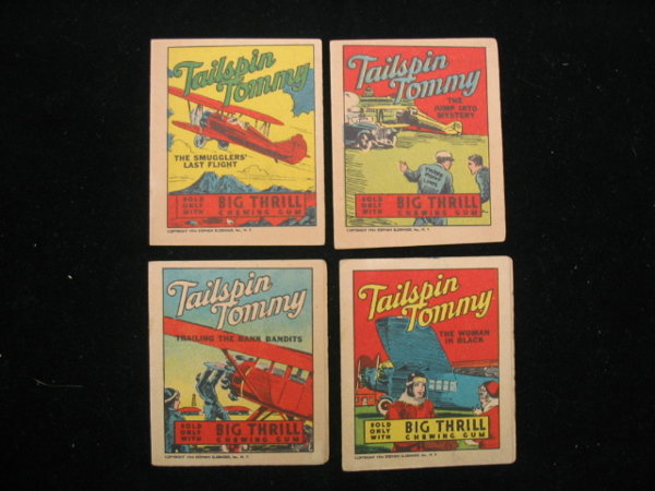 (4) 1934 Tailspin Tommy Big Thrill Gum Books