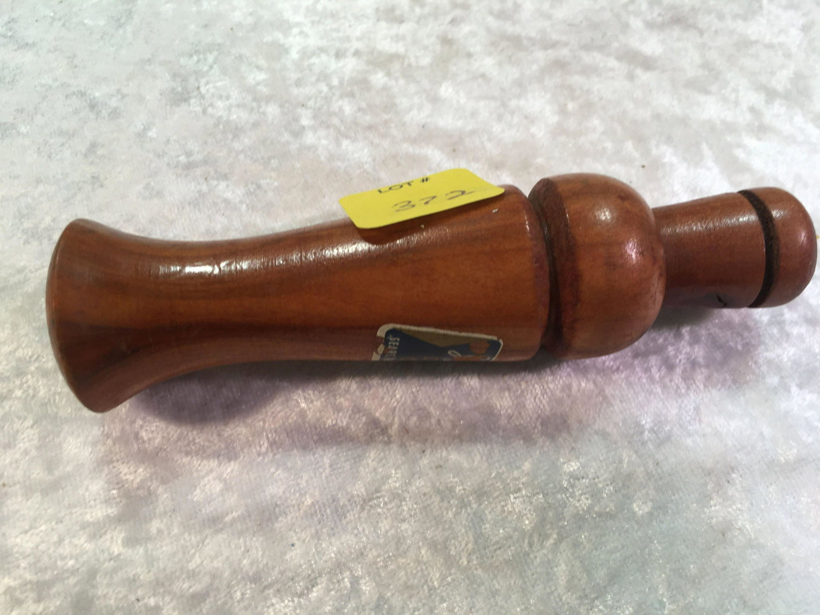 J. C. Higgins Duck Call for Sears & Roebuck and Co.: J. C. Higgins Duck Call for Sears & Roebuck and Co. (Wooden/Label Has damage)