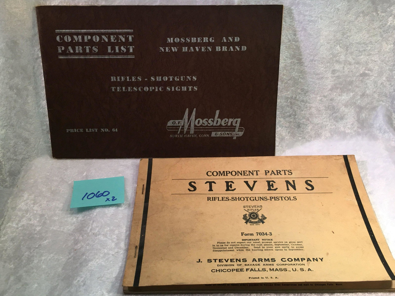 Vintage J. Stevens Arms Co. Component Parts & Mossberg: Vintage J. Stevens Arms Co. Component Parts & Mossberg and New Haven Brand Component Parts List No. 65